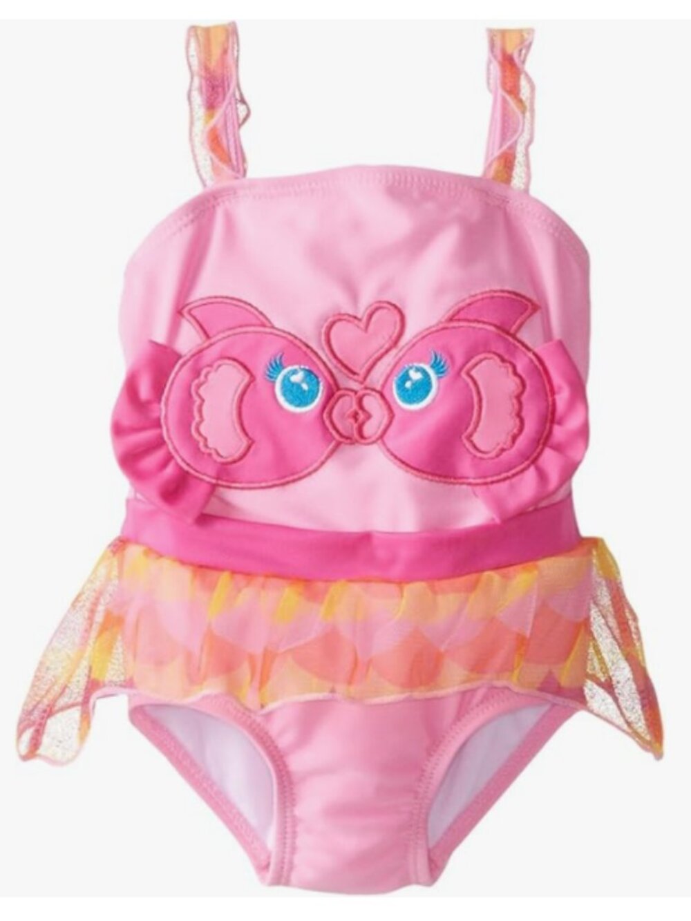 NEW Candlesticks Baby Girls' Kissing Fish Pink Swimsuit, Pink, 18 Months